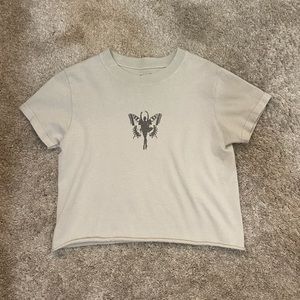 brandy melville/john galt raw hem baby tee